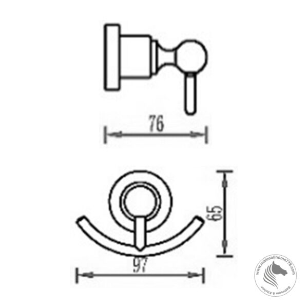 ABAGNO AR-3882 Double Robe Hook - Image 2