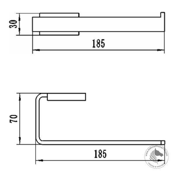 ABAGNO AR-8180-MB Towel Ring - Image 2