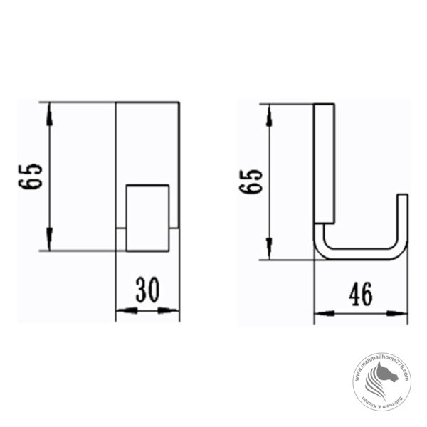 ABAGNO AR-8182-MB Robe Hook - Image 2