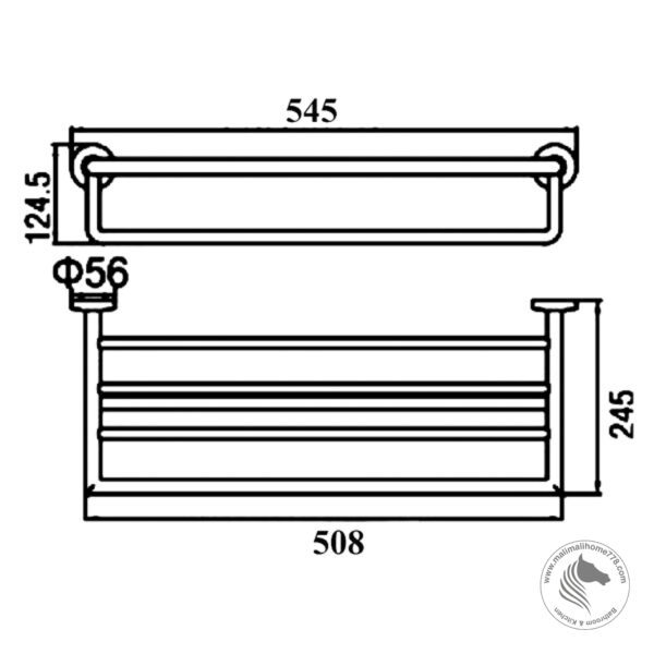 ATGET AX28-652P Towel Shelf With Rail - Image 2