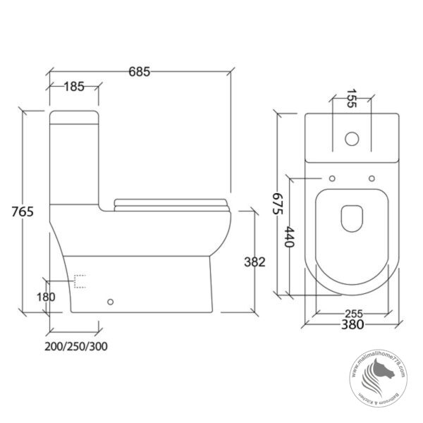 ABAGNO DRESIDEN FX Couple Washdown Water Closet - Image 4