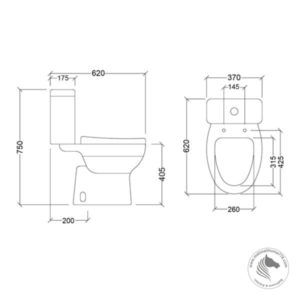 ABAGNO EMILIA II Close Couple Washdown Water Closet - Image 4