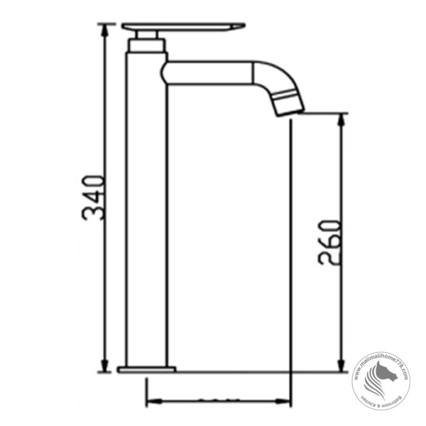 ABAGNO LJC-85011L Tower Basin Cold Tap - Image 2