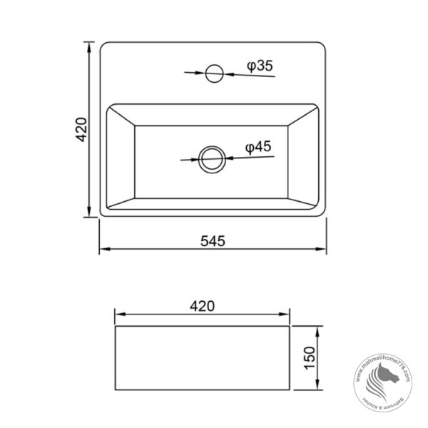 ESTILLO LATINA Wall Hung Wash Basin - Image 3