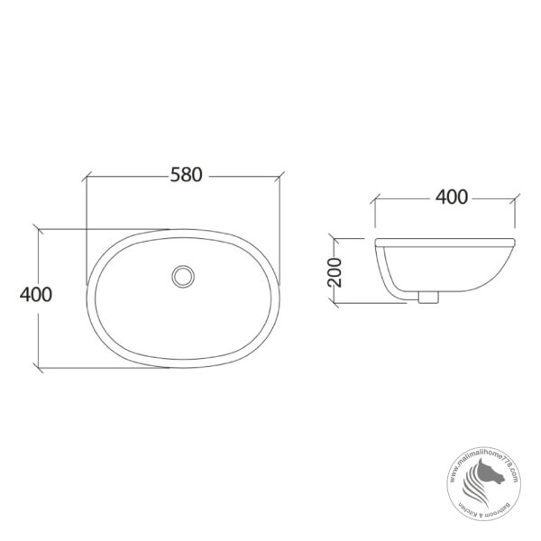 ABAGNO PARMA Under Counter Wash Basin - Image 4