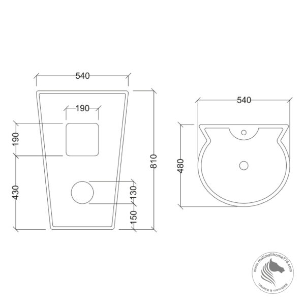 ABAGNO POTENZA Stand Alone Wash Basin - Image 4