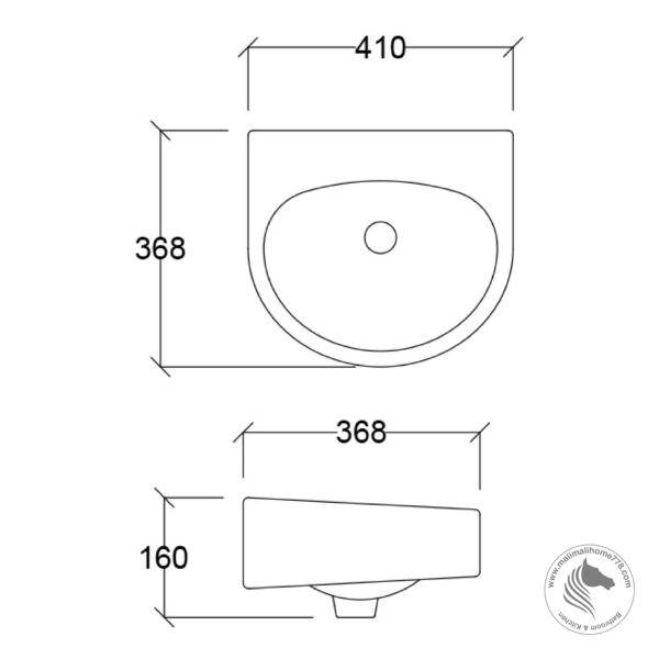 ESTILLO REGGIO Wall Hung Wash Basin - Image 4