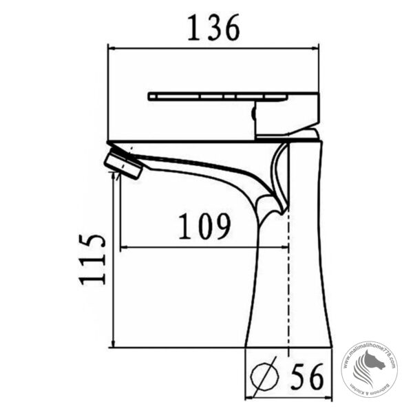 ABAGNO SGC-076-CR Single Lever Basin Cold Tap - Image 2