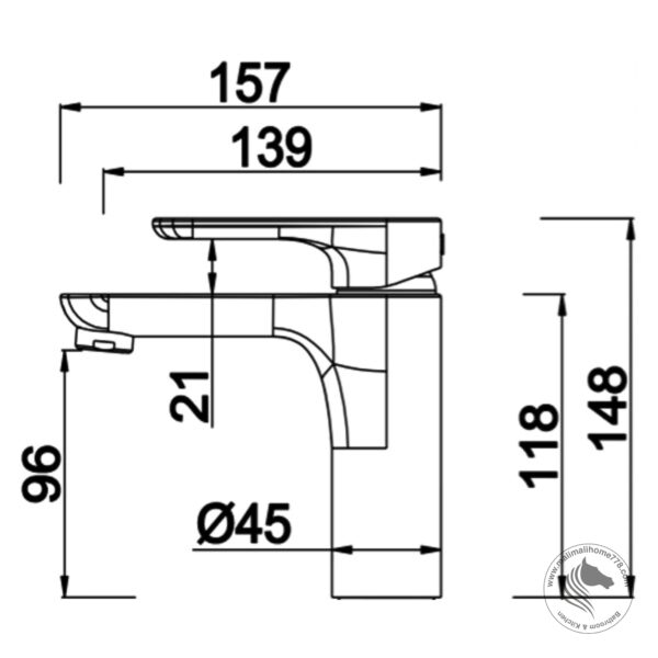 ABAGNO SJM-075-CR Single Lever Basin Mixer - Image 2