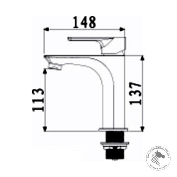 ABAGNO SSC-076-BN Single Lever Basin Cold Tap - Image 2