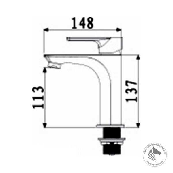 ABAGNO SSM-076-BN Single Lever Basin Mixer - Image 2