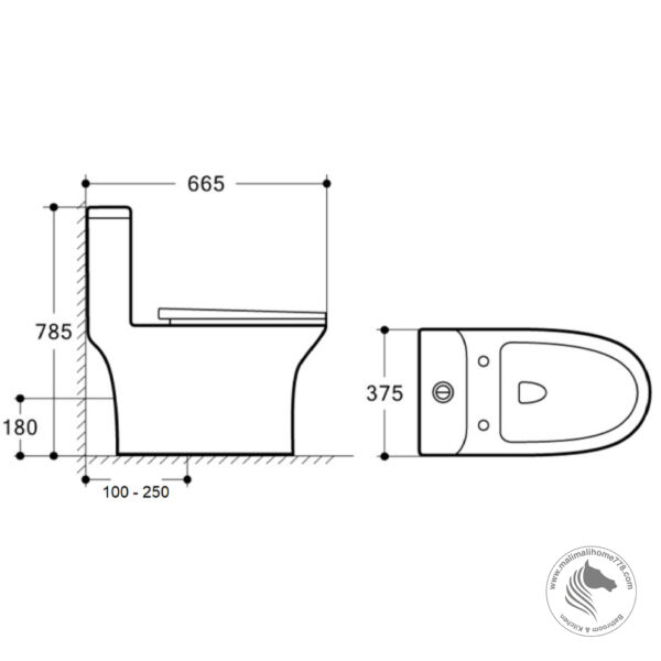 ABAGNO TORCELLO FX One Piece Washdown Water Closet - Image 4