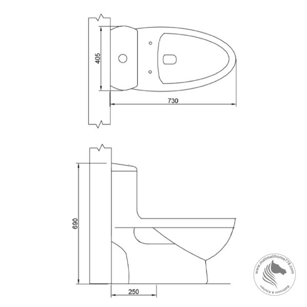 ESTILLO VASTO One Piece Washdown Water Closet - Image 2