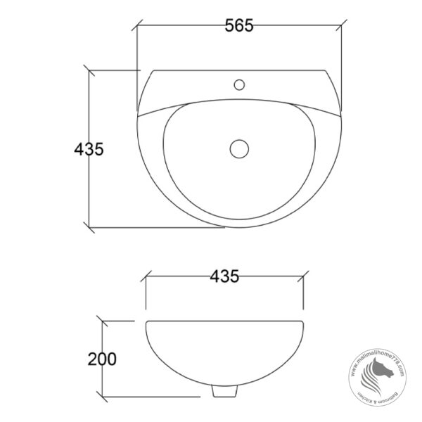 ESTILLO VENETTO Wall Hung Wash Basin - Image 4