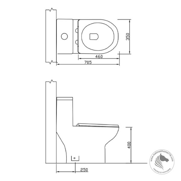 ESTILLO VENETTO One Piece Washdown Water Closet - Image 4