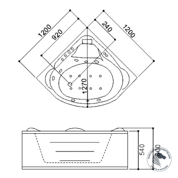 SSWW A106A-W Hydro Massage Bathtub (White) - Image 4