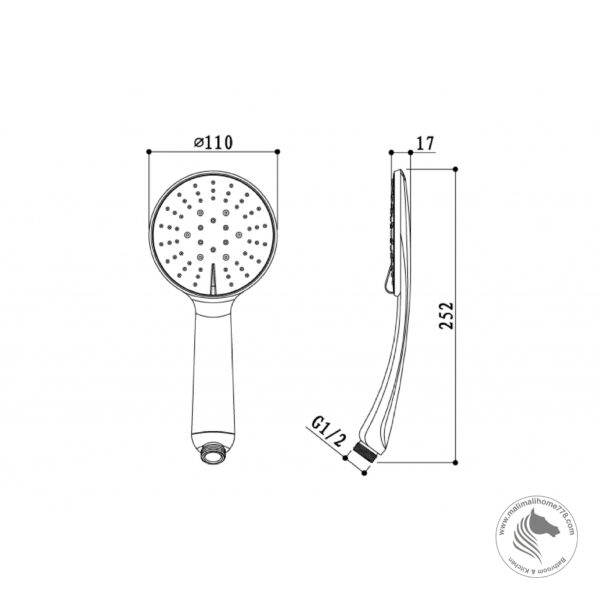 ABAGNO AR-668H 3-Jets Hand Shower - Image 2