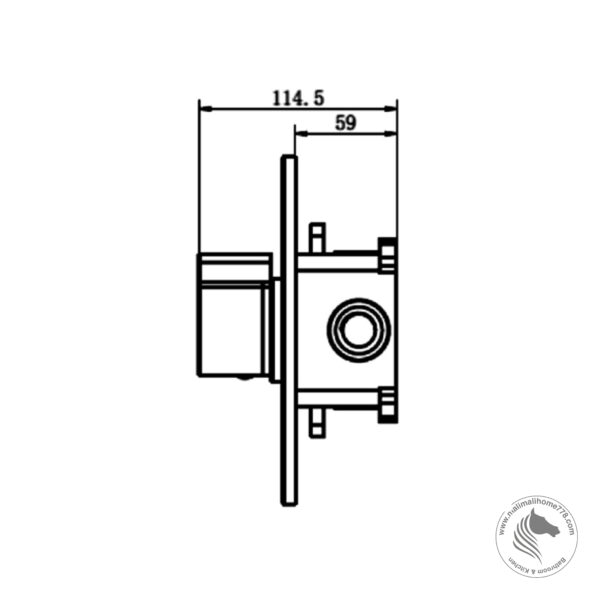 ABAGNO DAM-015-CR Two-Way Concealed Shower Mixer Without Diverter - Image 4