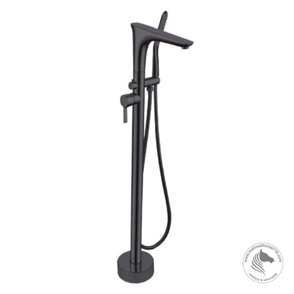 Abagno FRM-205-BK Exposed Floor-Mounted Bath & Shower Mixer [Matte Black]