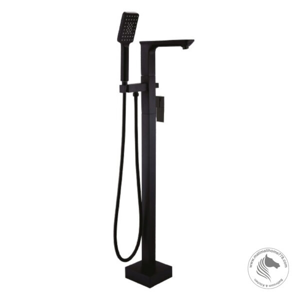 Abagno FSM-405-BK Exposed Floor-Mounted Bath & Shower Mixer [Matte Black]