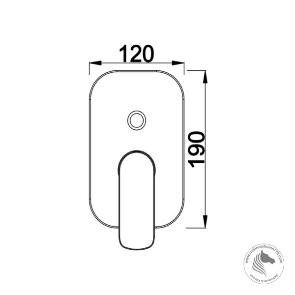 ABAGNO SJM-015-CR Single Lever Concealed Shower Mixer With Diverter - Image 2