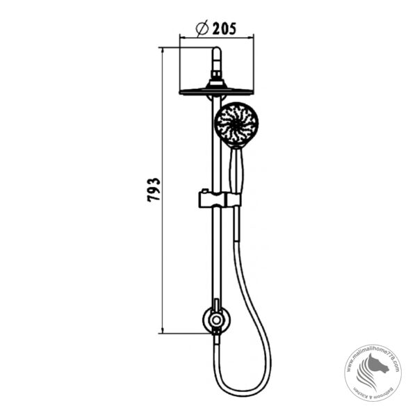 ABAGNO SPW-969-683 Top-Inlet Exposed Shower Column - Image 3