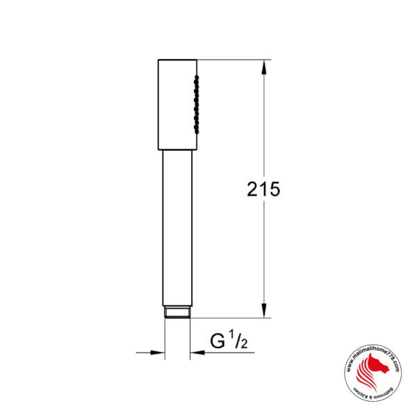 GROHE G-26465AL0 RAINSHOWER AQUA STICK Hand Shower 1 Spray [Brushed Hard Graphite] - Image 2