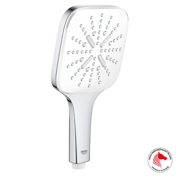 GROHE G-26551LS0 RAINSHOWER SMARTACTIVE 130 CUBE Hand Shower 3 Sprays [Moon White]