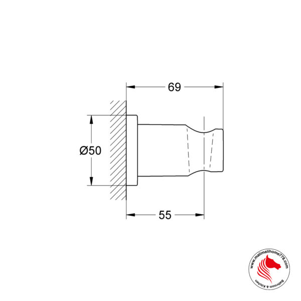 GROHE G-27074DA0 Wall Shower Holder [Warm Sunset] - Image 3