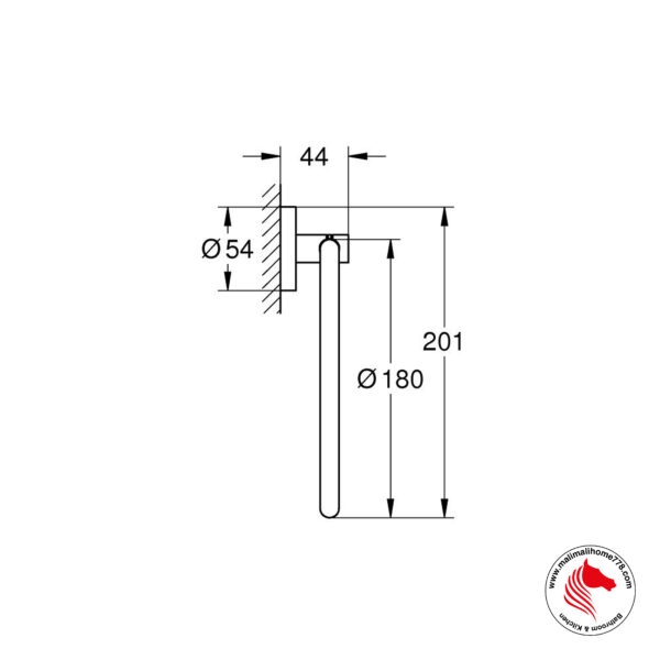 GROHE G-40365000 ESSENTIALS Towel Ring - Image 2