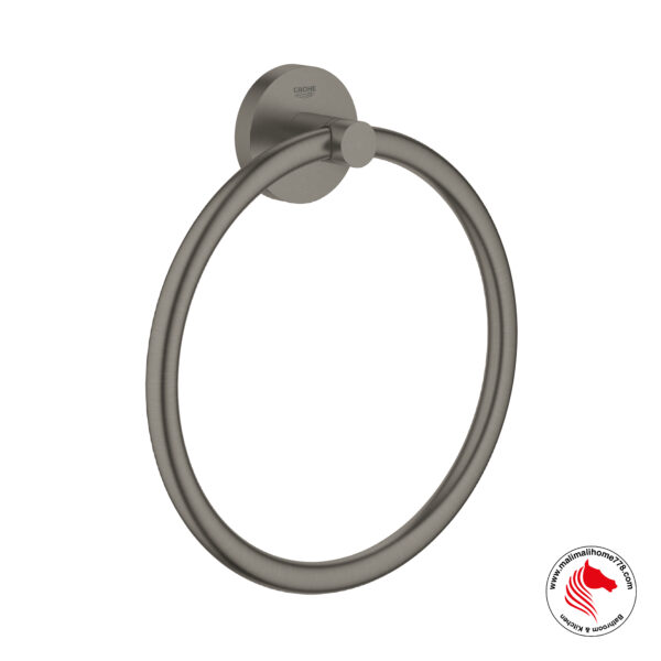 GROHE G-40365AL1 ESSENTIALS Towel Ring [Brushed Hard Graphite]