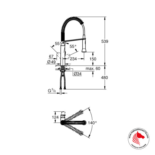 GROHE G-31379000 K7 Single-lever Sink Mixer 1/2″ - Image 4