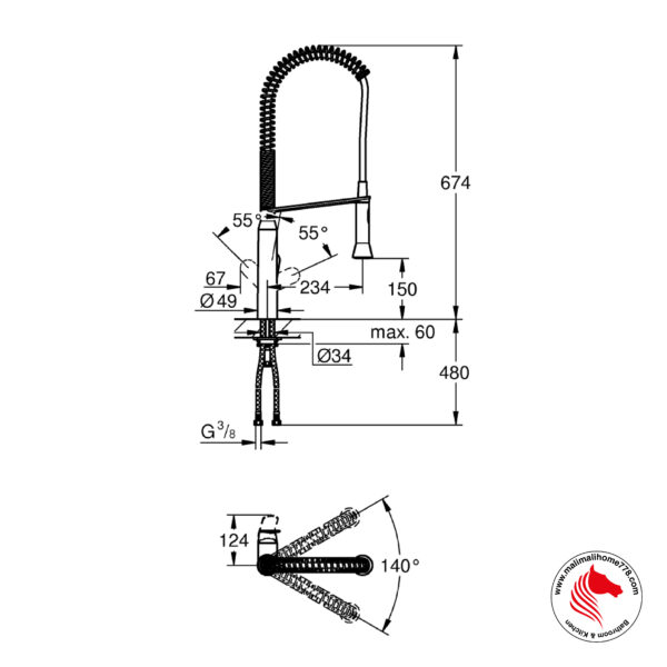 GROHE G-32950000 K7 Single-lever Sink Mixer 1/2″ - Image 4