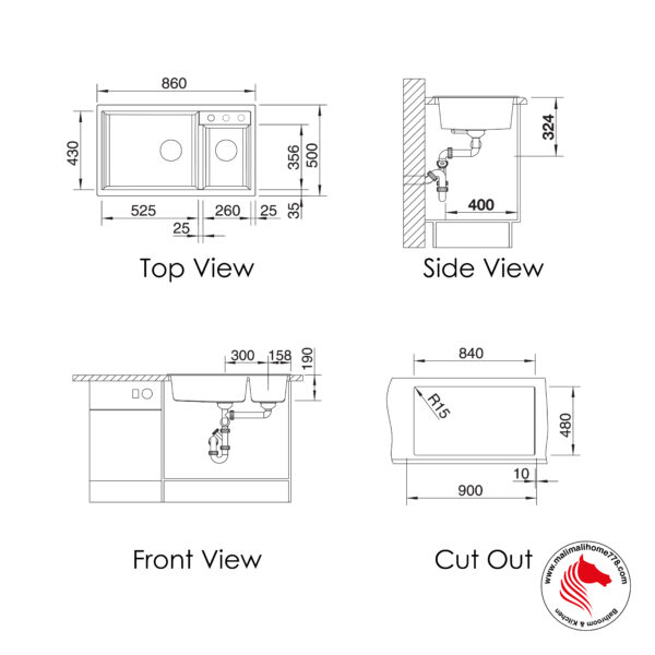 BLANCO METRA 9 Silgranite Sink [Top Mount/Undermount] - Image 9