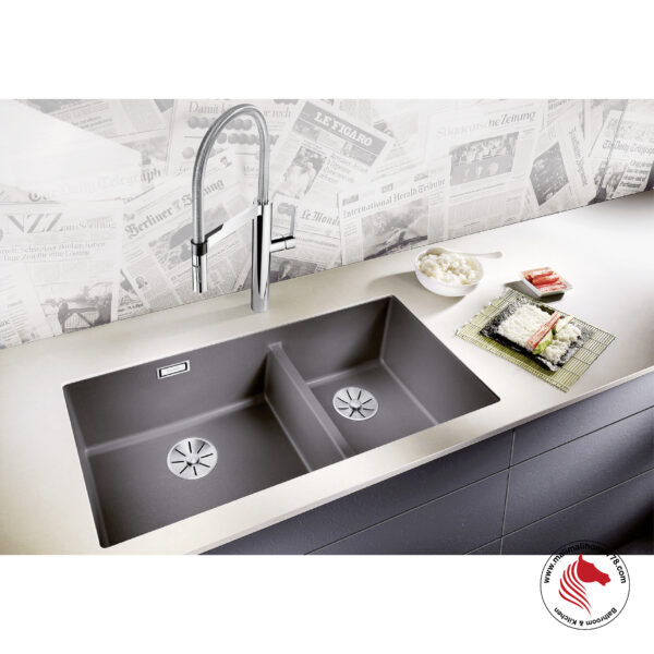 BLANCO SUBLINE 480/320-U Silgranite Sink With Infino Waste [Undermount] - Image 6