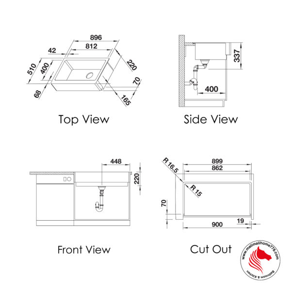 BLANCO VINTERA XL 9-UF Silgranite Sink [Apron Sink] - Image 5