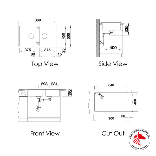 BLANCO ZIA 9 Silgranite Sink [Top Mount] - Image 6