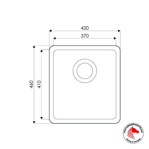 SMITH GNS-424621 Composite Granite Kitchen Sink [Top Mount / Undermount] - Image 4