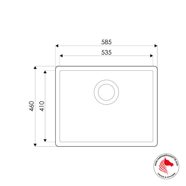 SMITH GNS-584623 Composite Granite Kitchen Sink [Top Mount / Undermount] - Image 4