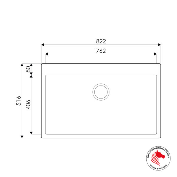 SMITH GNS-825152 Composite Granite Kitchen Sink [Top Mount] - Image 4