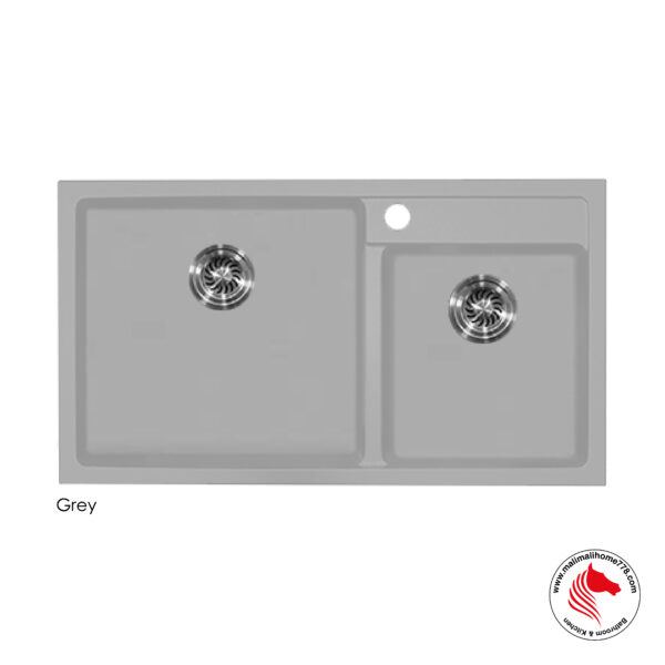 SMITH GNS-864822 Double Bowl Composite Granite Kitchen Sink [Top Mount] - Image 2