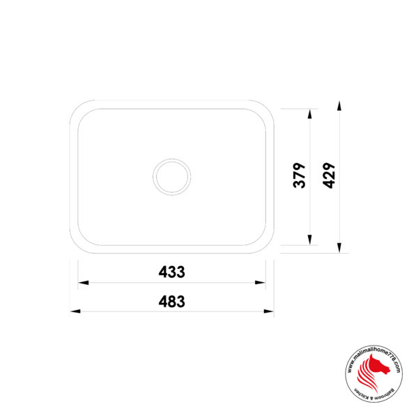 SMITH SOM-4842-N Grade 304 Stainless Steel Undermount Kitchen Sink - Image 2