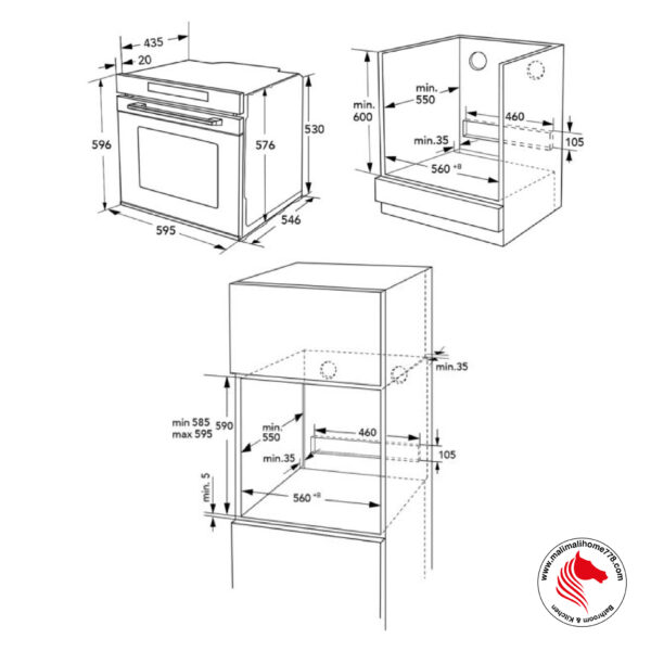 IKA-B013F88L-DTC Built-in Multi Functions Oven with Digital Touch Control [72L] - Image 3