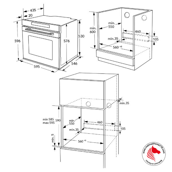 IKA-B013F88L-TFT Built-in Multi Functions Oven with TFT Touch-Control [72L] - Image 4