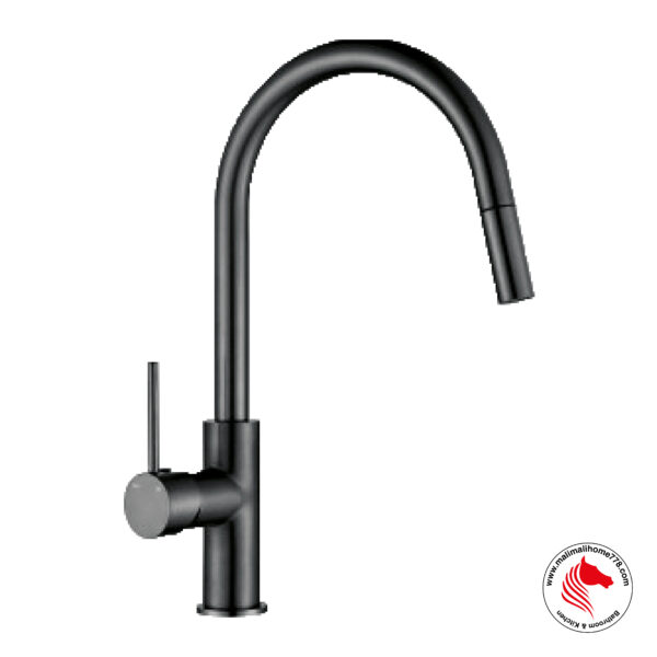 SMITH SFT-P202-BK Single Lever Kitchen Sink Mixer With Pull-out Sprayer [Black Nickel]