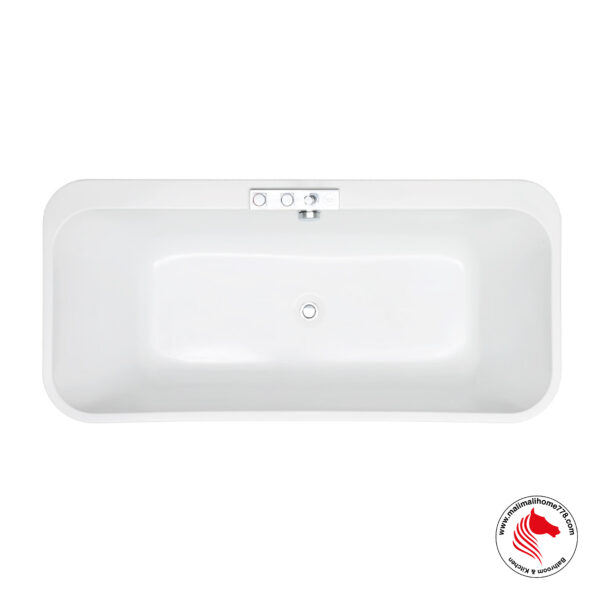 ABAGNO K502M Free Standing Bathtub With Mixer Faucets [White] - Image 2