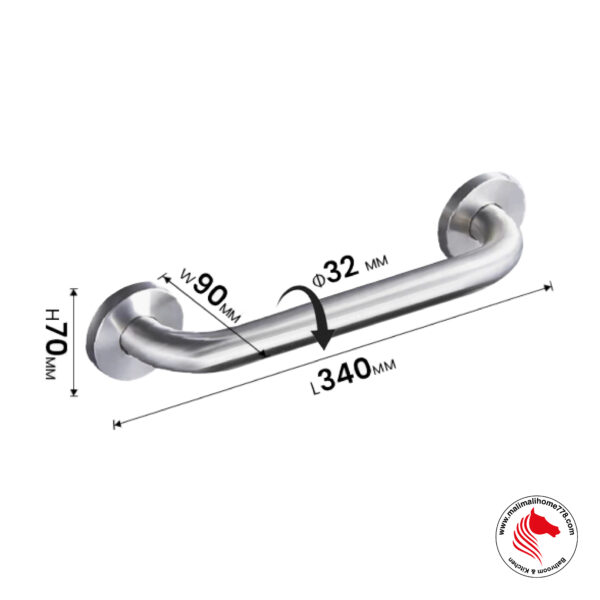 TAPI TAP-3212B Bathroom Stainless Steel Safety Grab Bar - Image 2