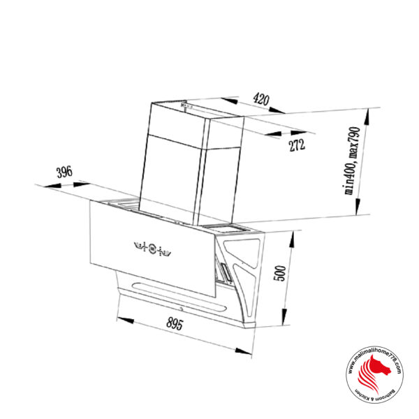 IKA-BREMER RG 2200m³/h Slanted Chimney Hood with Auto Clean System - Image 7