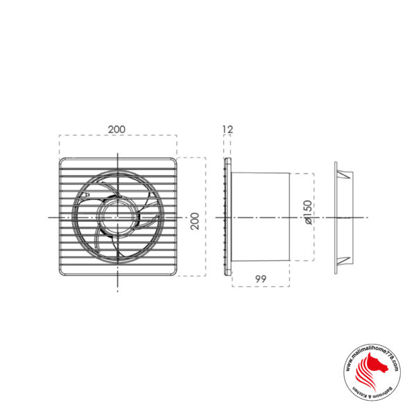 REDLabel SPIDER-W6 Glass / Wall Ventilation Fan - Image 2