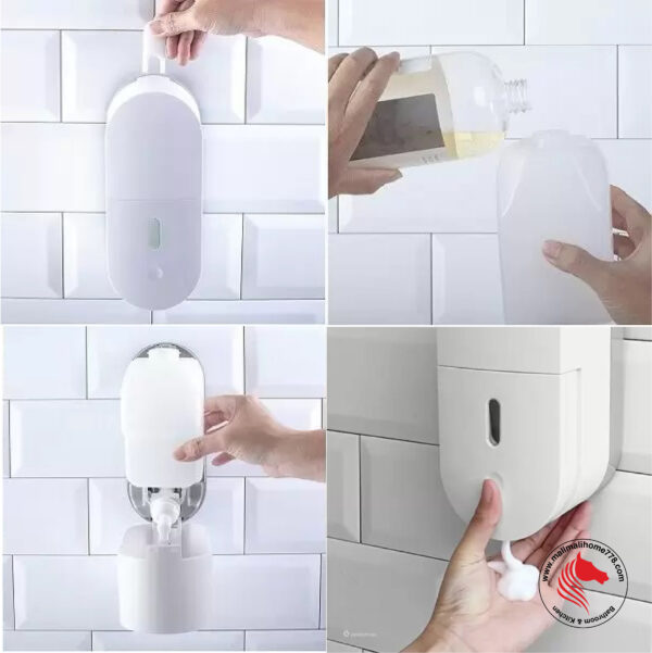 HOMEPLUZ DH-1000W 1000ml Wall Mounted Foam Dispenser [White] - Image 7